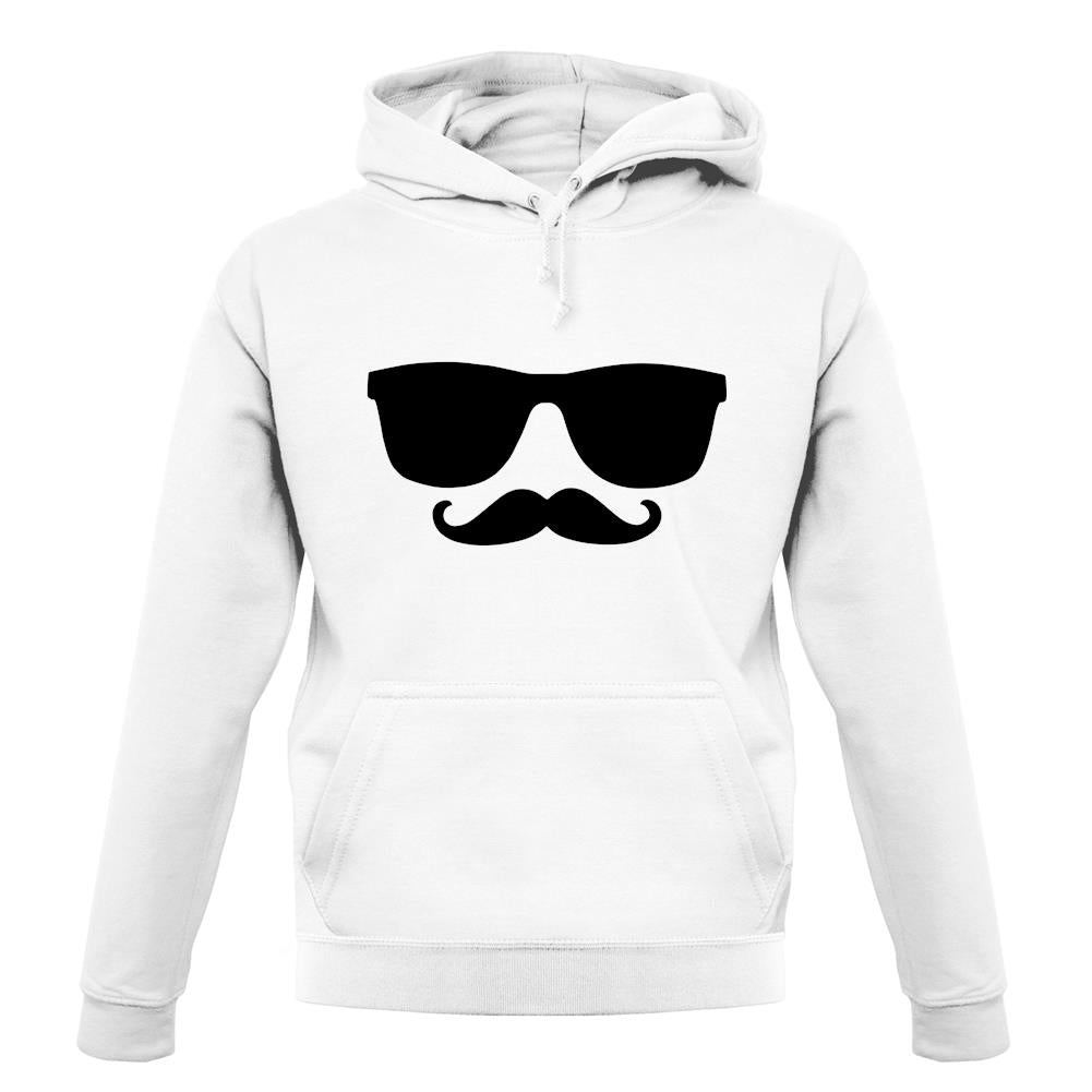 Moustache Glasses unisex hoodie
