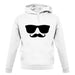 Moustache Glasses unisex hoodie