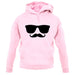 Moustache Glasses unisex hoodie