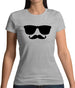 Moustache Glasses Womens T-Shirt