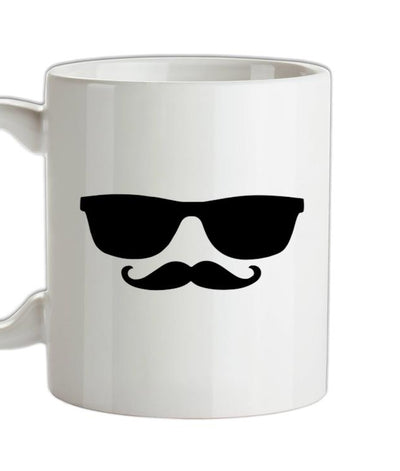 Moustache Glasses Ceramic Mug
