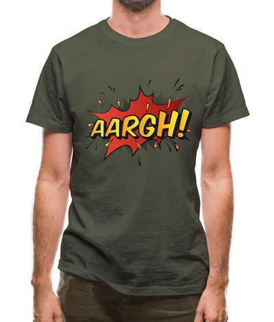 Aargh Word Art Mens T-Shirt