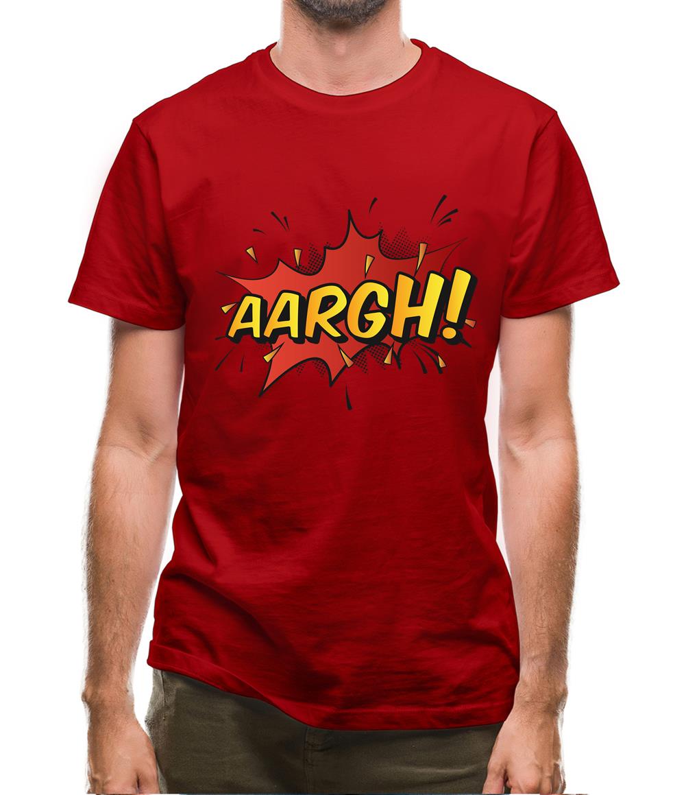Aargh Word Art Mens T-Shirt
