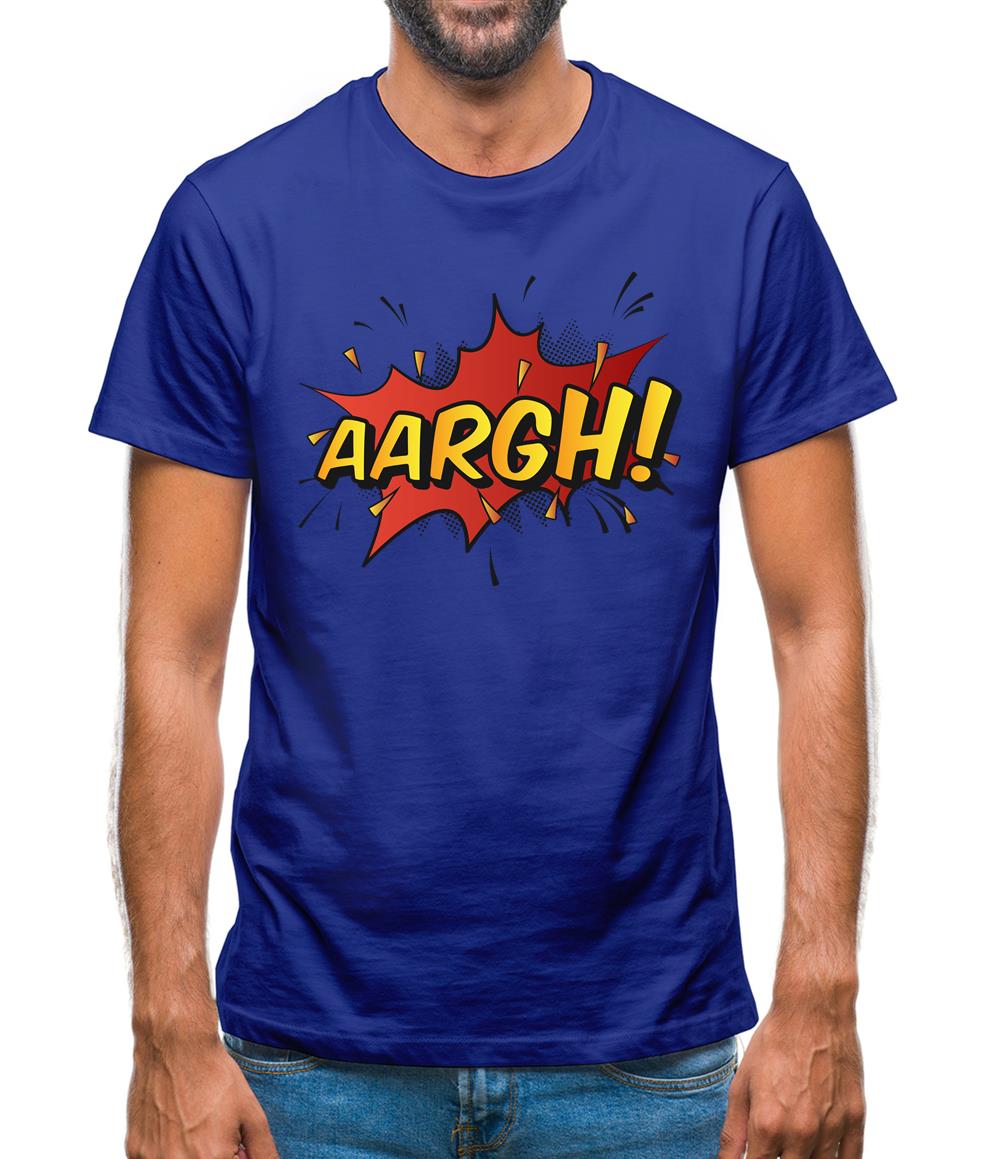 Aargh Word Art Mens T-Shirt