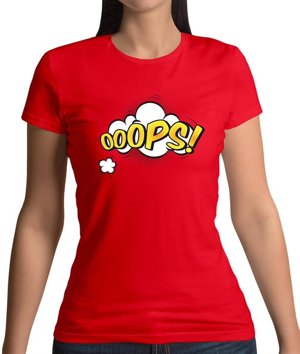 Oops! Word Art Womens T-Shirt