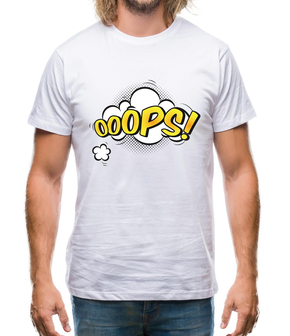 Oops! Word Art Mens T-Shirt