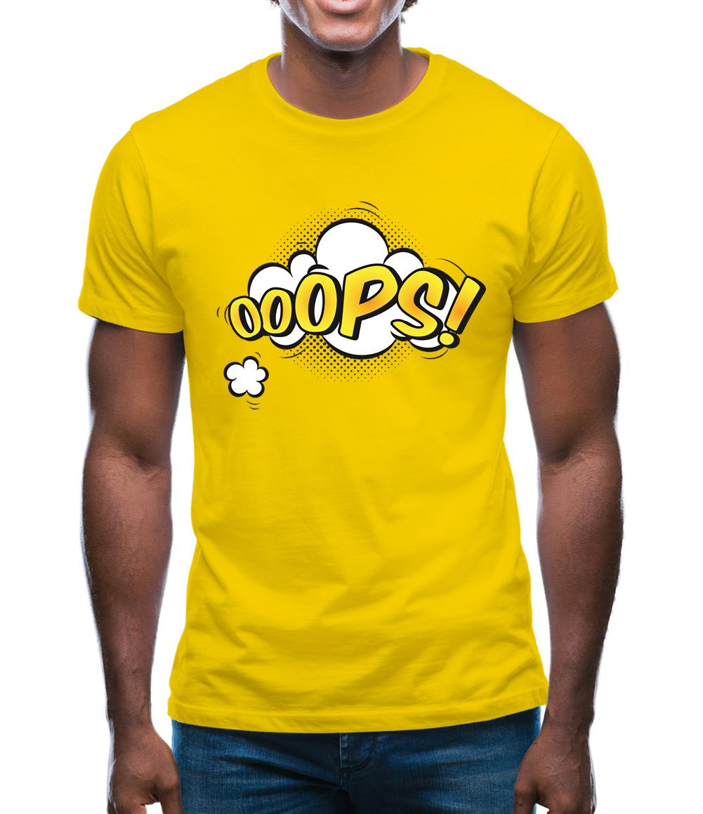 Oops! Word Art Mens T-Shirt