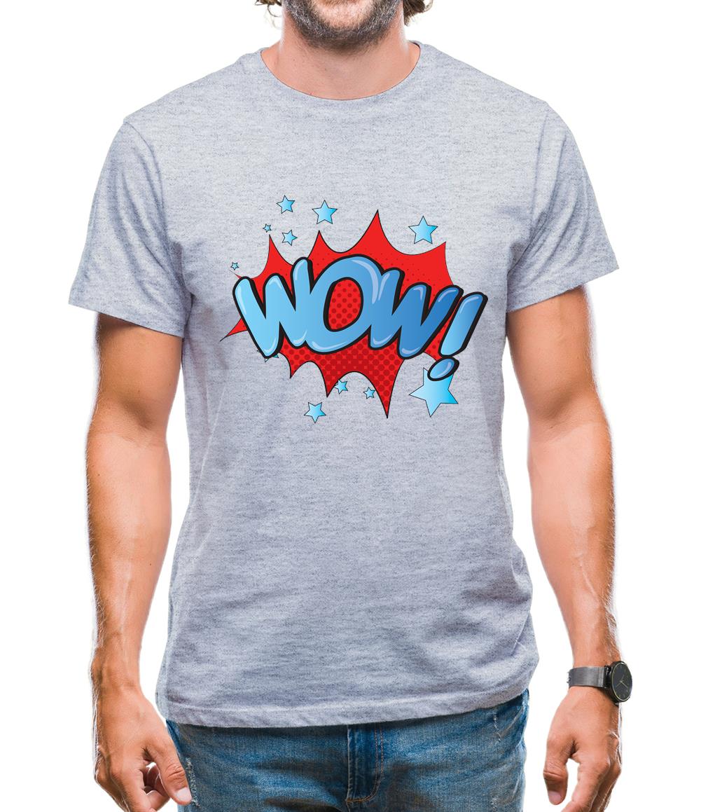 Wow! Word Art Mens T-Shirt