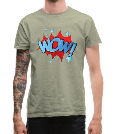 Wow! Word Art Mens T-Shirt