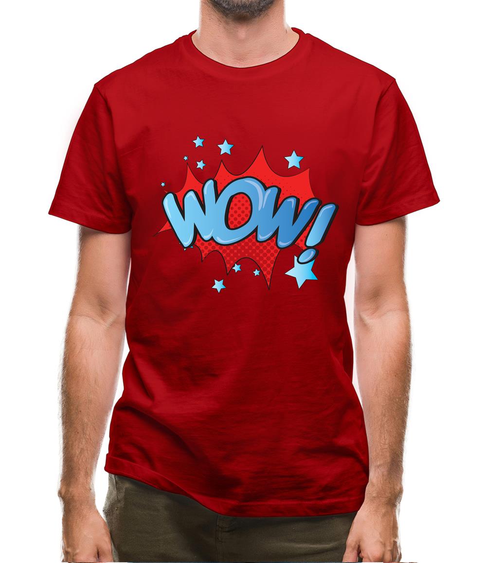 Wow! Word Art Mens T-Shirt