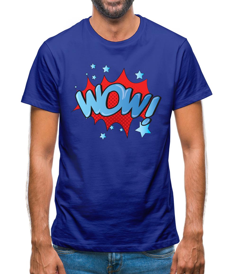 Wow! Word Art Mens T-Shirt