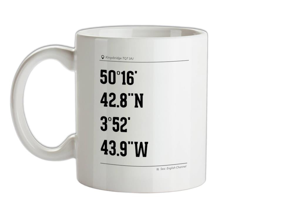 Surfing Coordinates Bantham Ceramic Mug