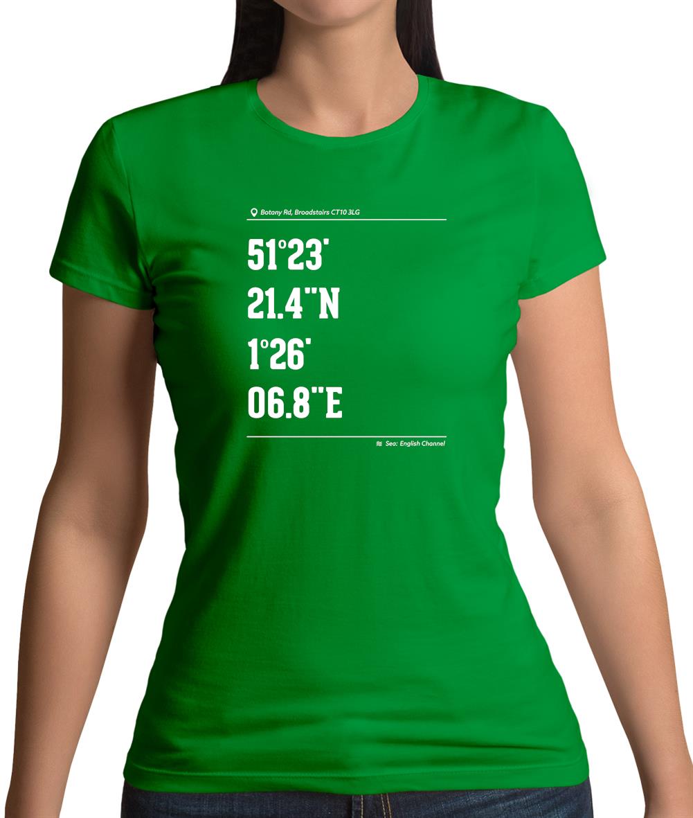Surfing Coordinates Botany Bay Womens T-Shirt