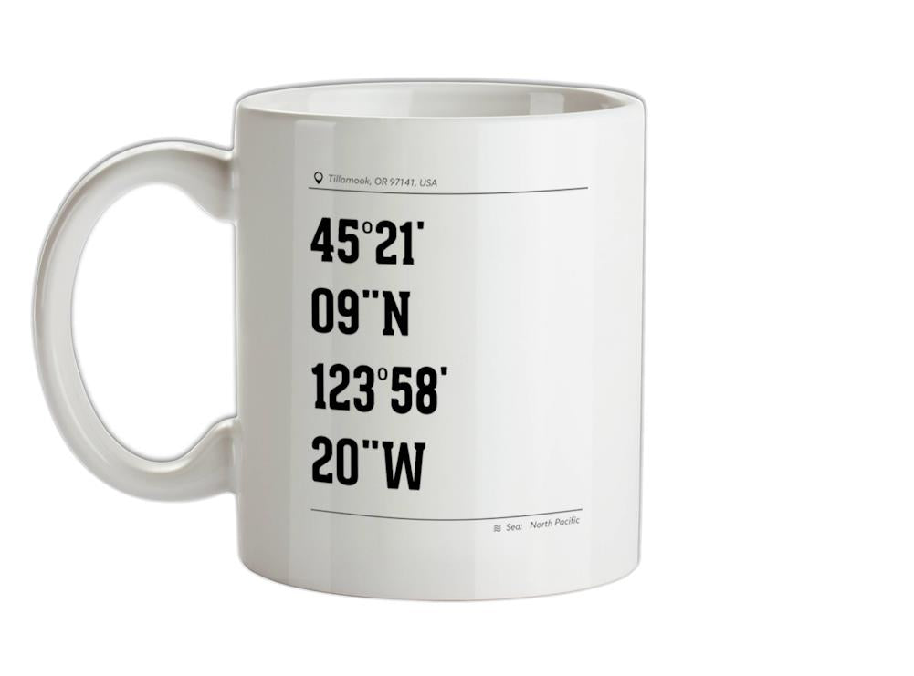 Surfing Coordinates Capelookout Ceramic Mug