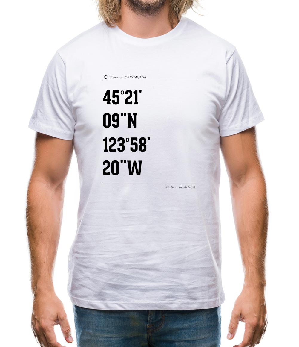 Surfing Coordinates Capelookout Mens T-Shirt