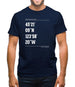 Surfing Coordinates Capelookout Mens T-Shirt