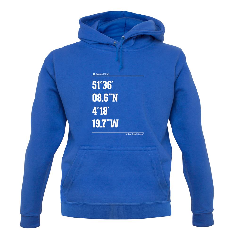 Surfing Coordinates Llangennith unisex hoodie