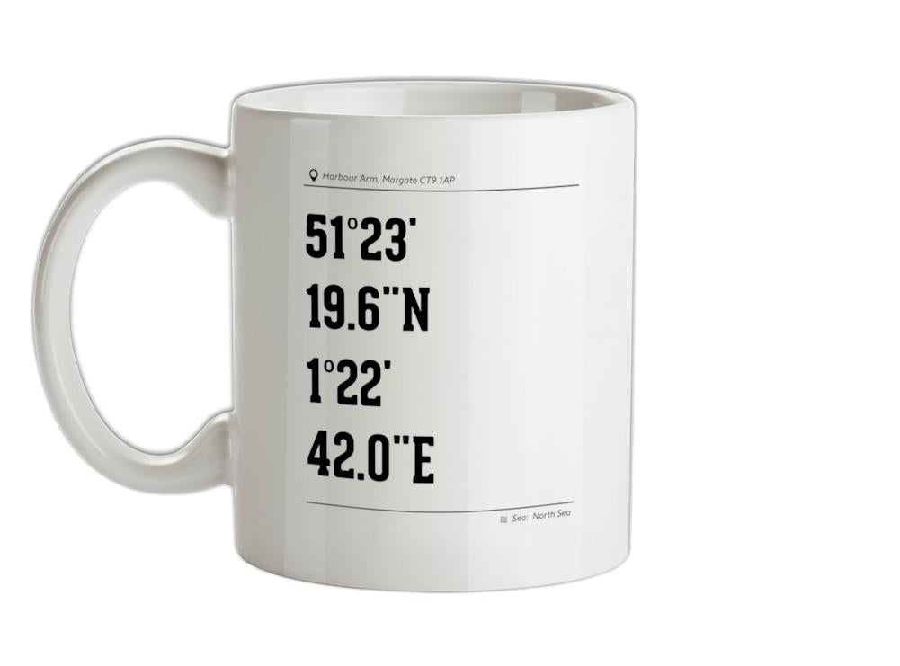 Surfing Coordinates Margate Ceramic Mug