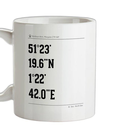 Surfing Coordinates Margate Ceramic Mug