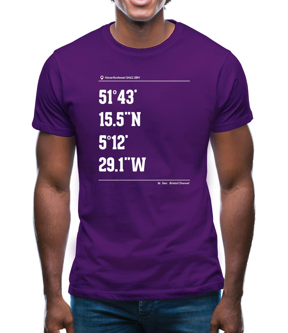 Surfing Coordinates Marloes Sands Mens T-Shirt