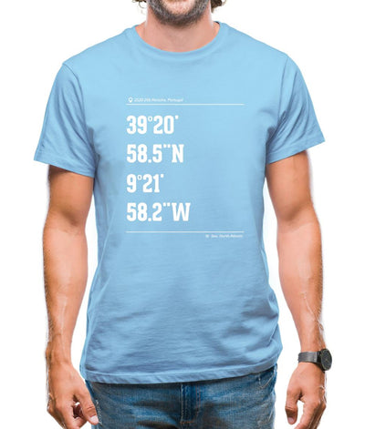 Surfing Coordinates Peniche Mens T-Shirt