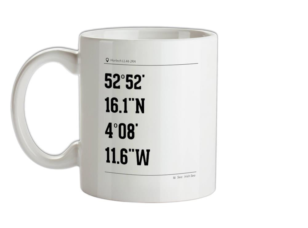 Surfing Coordinates Porthmadog Ceramic Mug