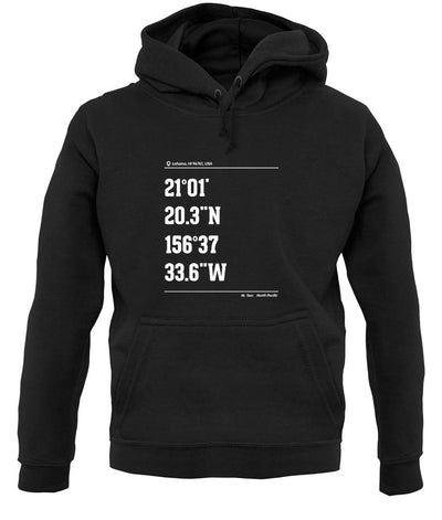 Surfing Coordinates Punalau Beach unisex hoodie