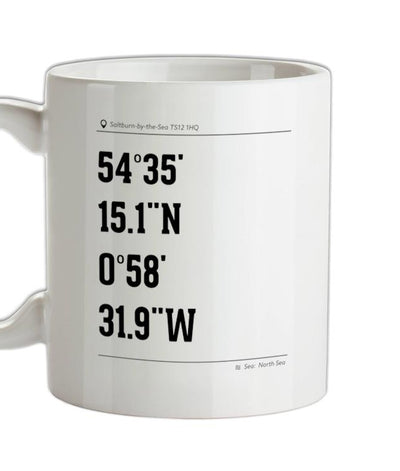 Surfing Coordinates Saltburn Ceramic Mug