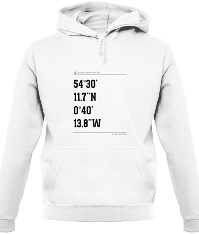 Surfing Coordinates Sandsend Unisex Hoodie