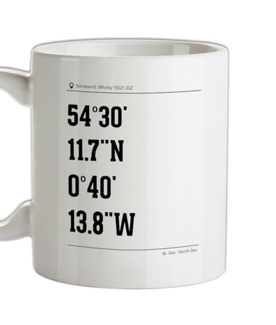 Surfing Coordinates Sandsend Ceramic Mug