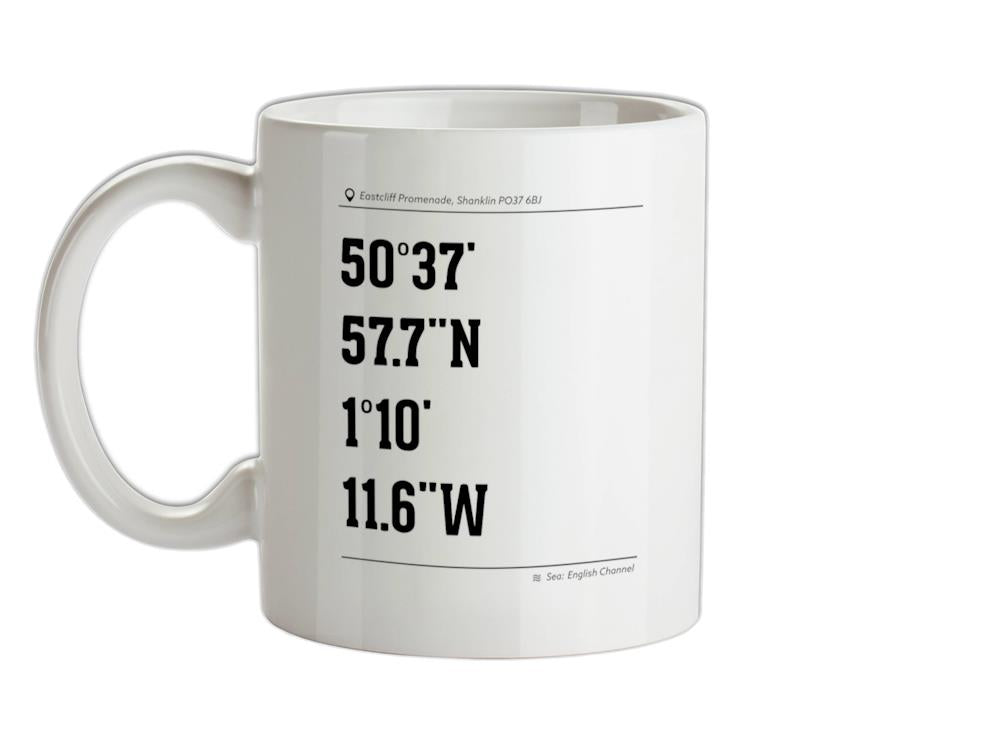 Surfing Coordinates Shanklin Ceramic Mug