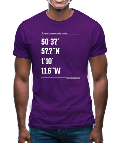 Surfing Coordinates Shanklin Mens T-Shirt