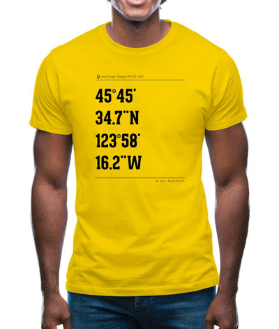 Surfing Coordinates Smuggler Cove Mens T-Shirt