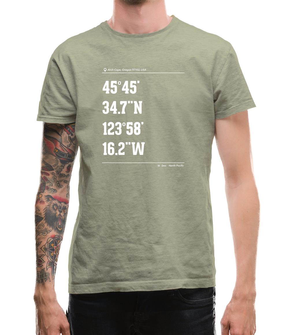 Surfing Coordinates Smuggler Cove Mens T-Shirt