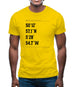 Surfing Coordinates St Ives Mens T-Shirt