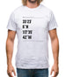 Surfing Coordinates Trestles Mens T-Shirt