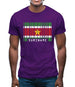 Suriname Barcode Style Flag Mens T-Shirt