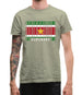 Suriname Barcode Style Flag Mens T-Shirt