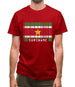 Suriname Barcode Style Flag Mens T-Shirt