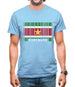 Suriname Barcode Style Flag Mens T-Shirt