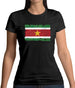 Suriname Grunge Style Flag Womens T-Shirt