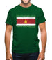 Suriname Grunge Style Flag Mens T-Shirt