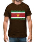 Suriname Grunge Style Flag Mens T-Shirt