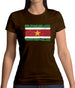 Suriname Grunge Style Flag Womens T-Shirt