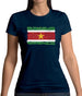 Suriname Grunge Style Flag Womens T-Shirt