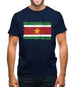 Suriname Grunge Style Flag Mens T-Shirt