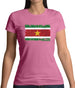 Suriname Grunge Style Flag Womens T-Shirt