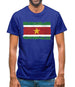 Suriname Grunge Style Flag Mens T-Shirt