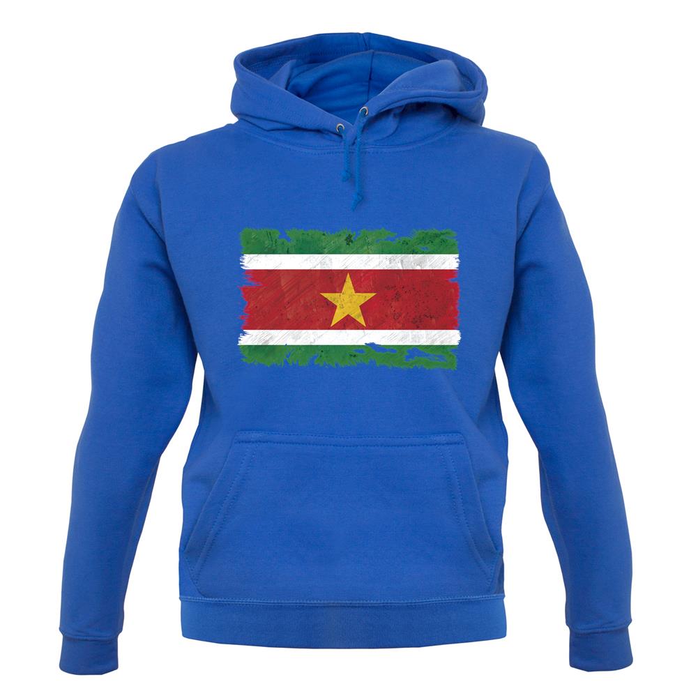 Suriname Grunge Style Flag unisex hoodie