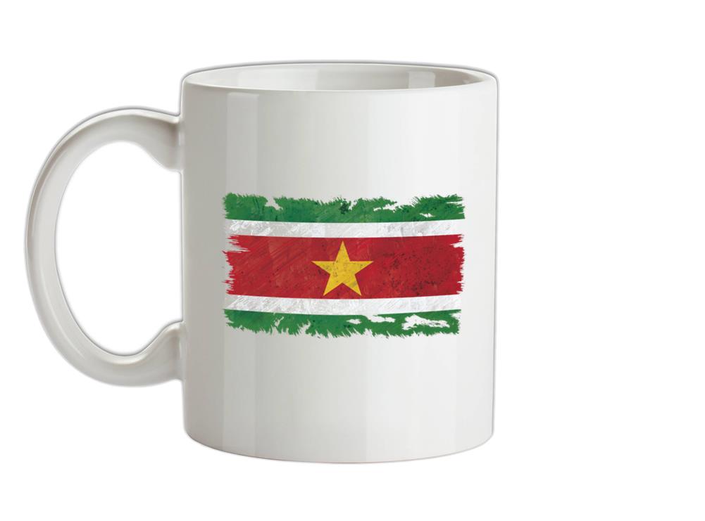 Suriname Grunge Style Flag Ceramic Mug